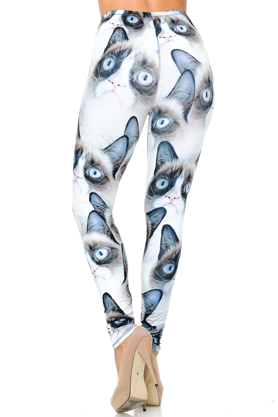 Wholesale Creamy Soft Grumpy Cat Plus Size Leggings - USA Fashion