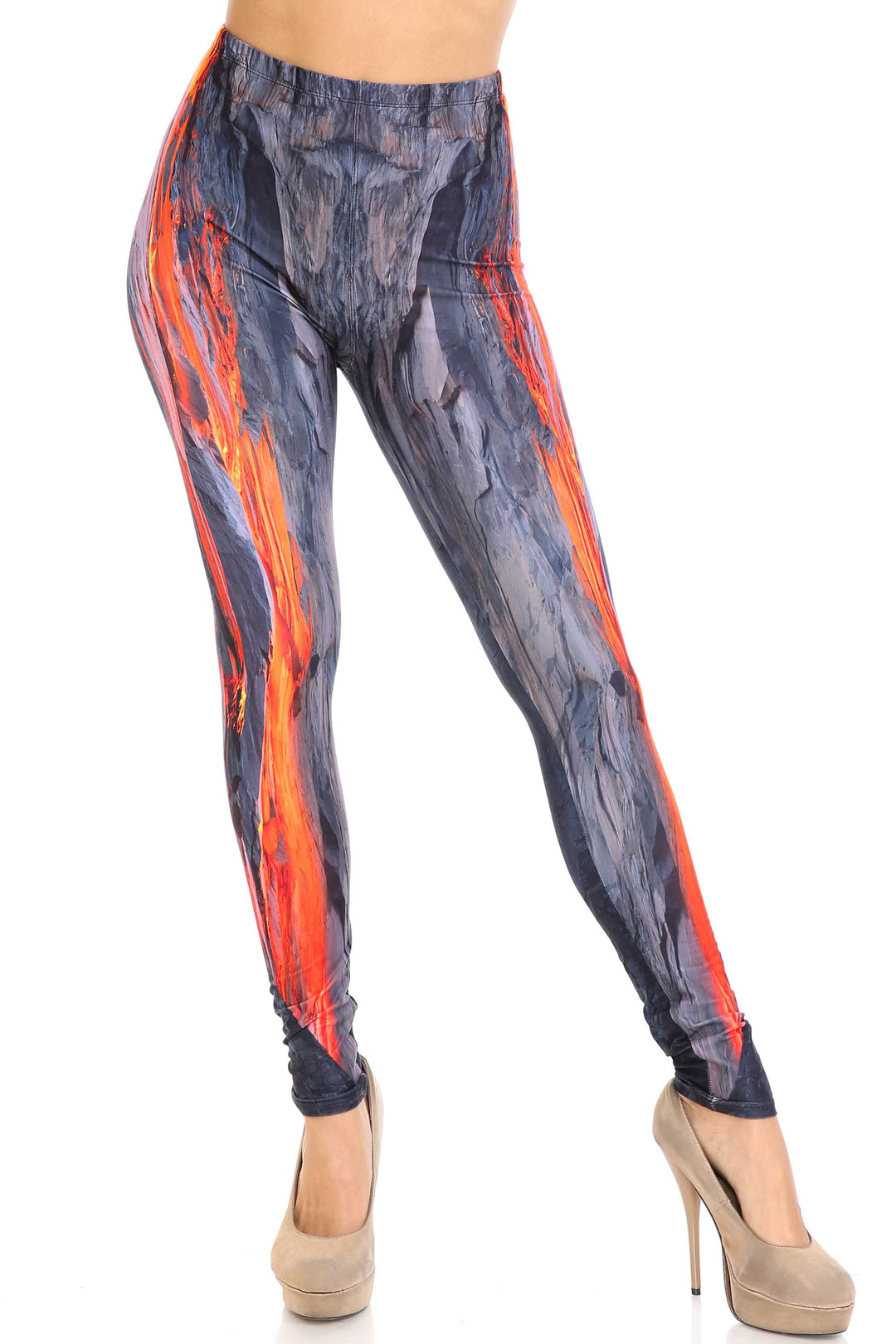 Wholesale Creamy Soft Hot Lava Plus Size Leggings - By USA Fashion