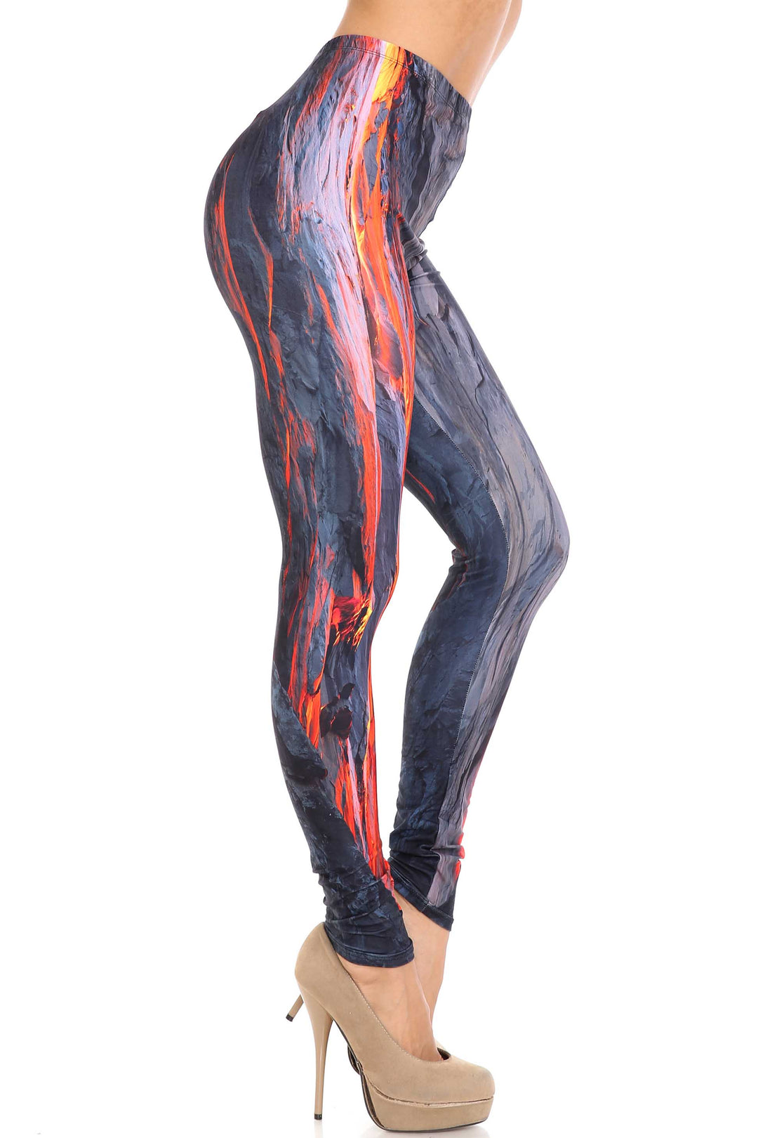 Wholesale Creamy Soft Hot Lava Plus Size Leggings - By USA Fashion
