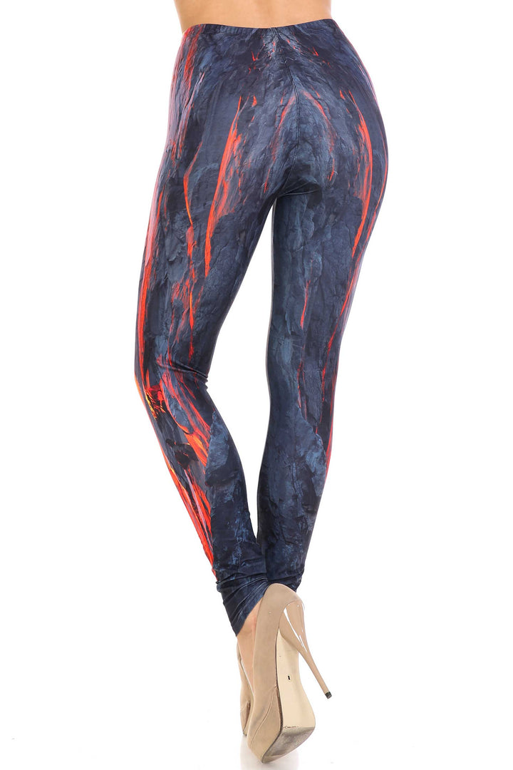 Wholesale Creamy Soft Hot Lava Plus Size Leggings - By USA Fashion