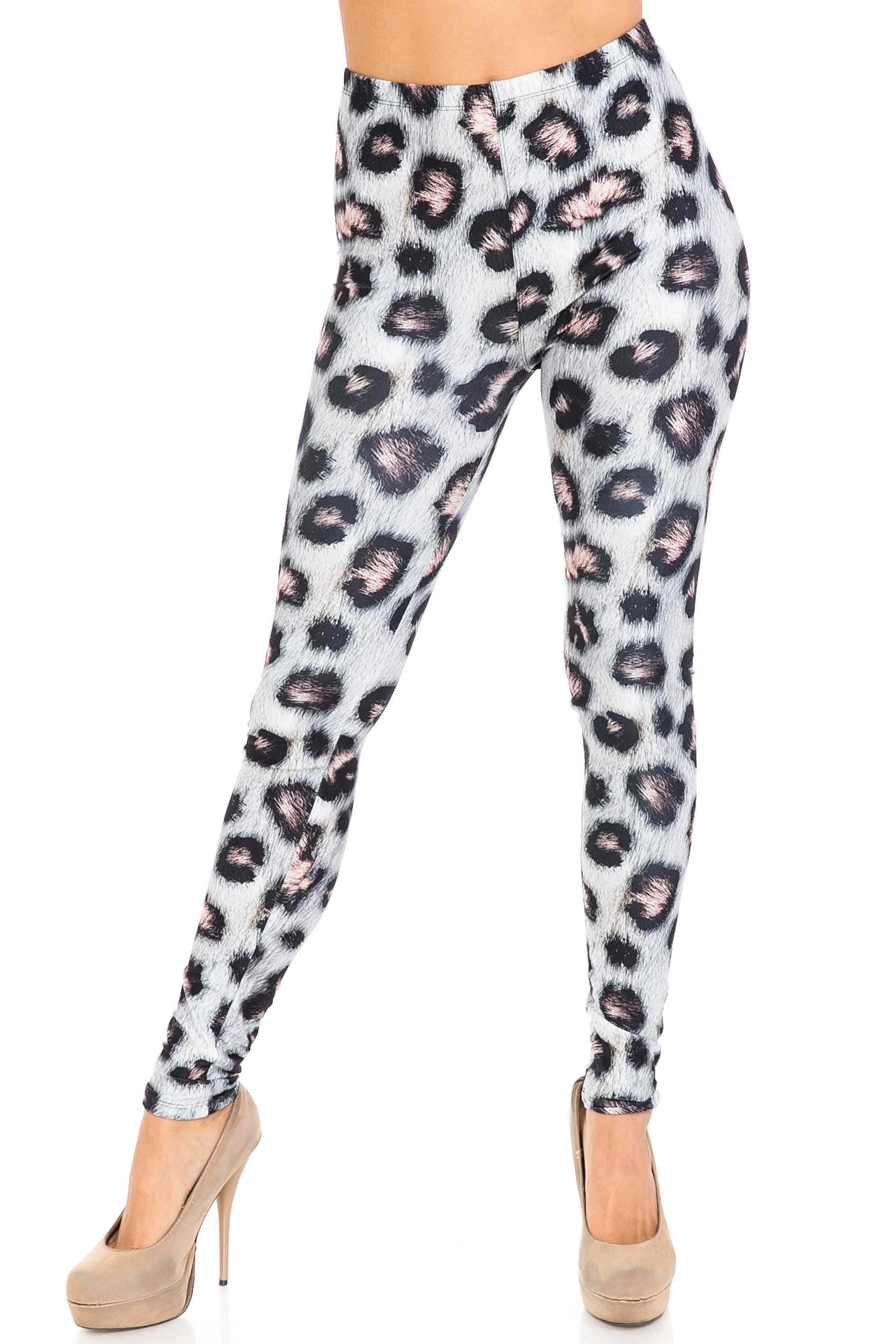 Wholesale Creamy Soft Moda Leopard Plus Size Leggings - USA Fashion