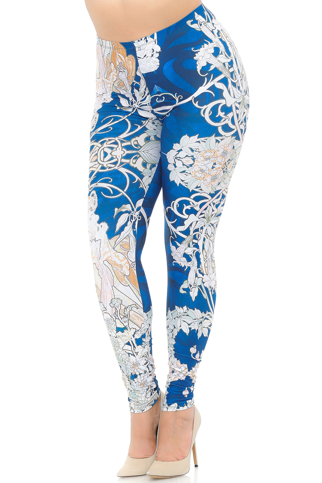 Wholesale Creamy Soft Twisted Eden Vine Plus Size Leggings - USA Fashion