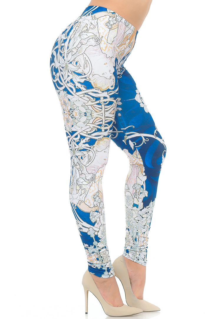 Wholesale Creamy Soft Twisted Eden Vine Plus Size Leggings - USA Fashion