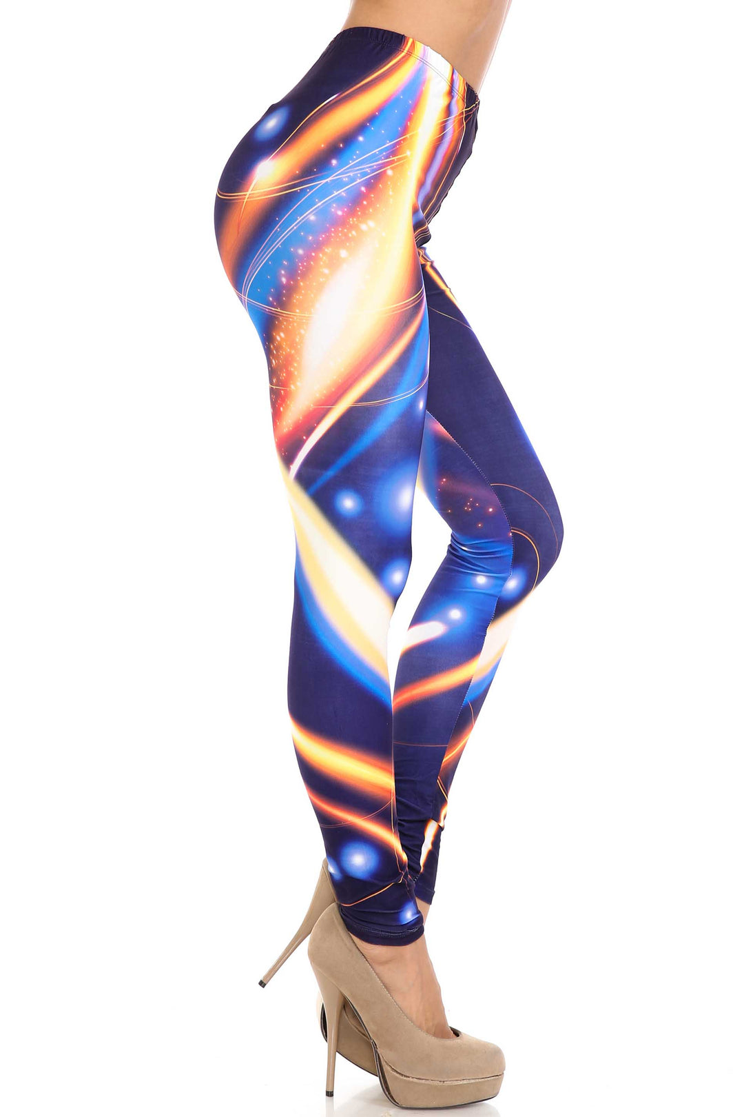 Wholesale Creamy Soft Psychedelic Contour Plus Size Leggings - By USA Fashion