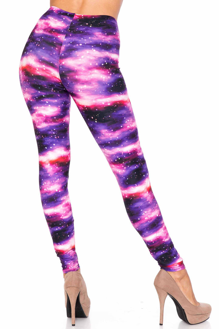 Wholesale Creamy Soft Purple Mist Plus Size Leggings - USA Fashion