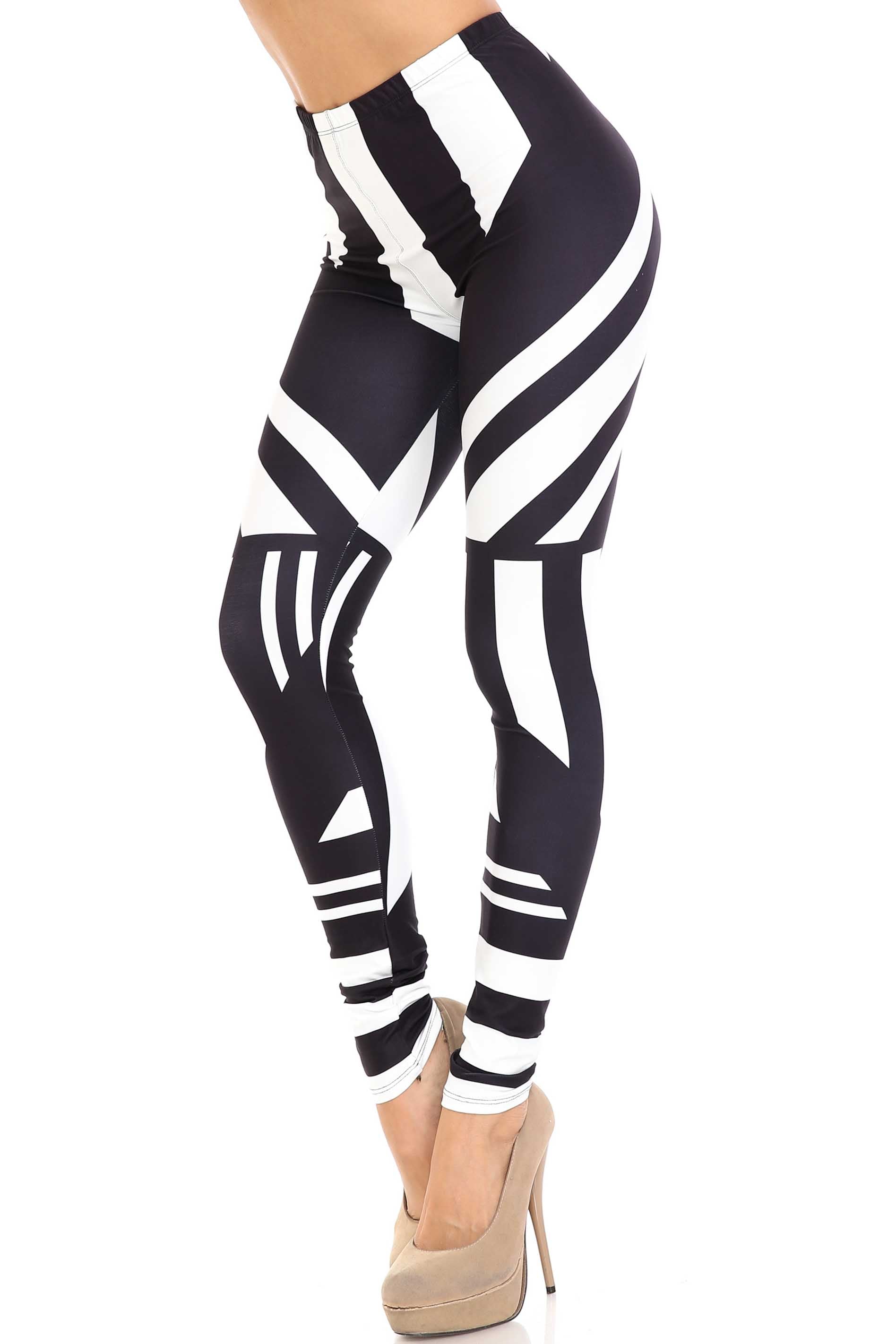 Wholesale Creamy Soft Body Flatter Lines Plus Size Leggings - USA Fashion