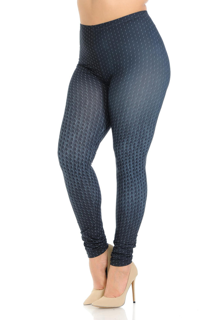 Wholesale Creamy Soft Textured Dots Plus Size Leggings - Signature Collection