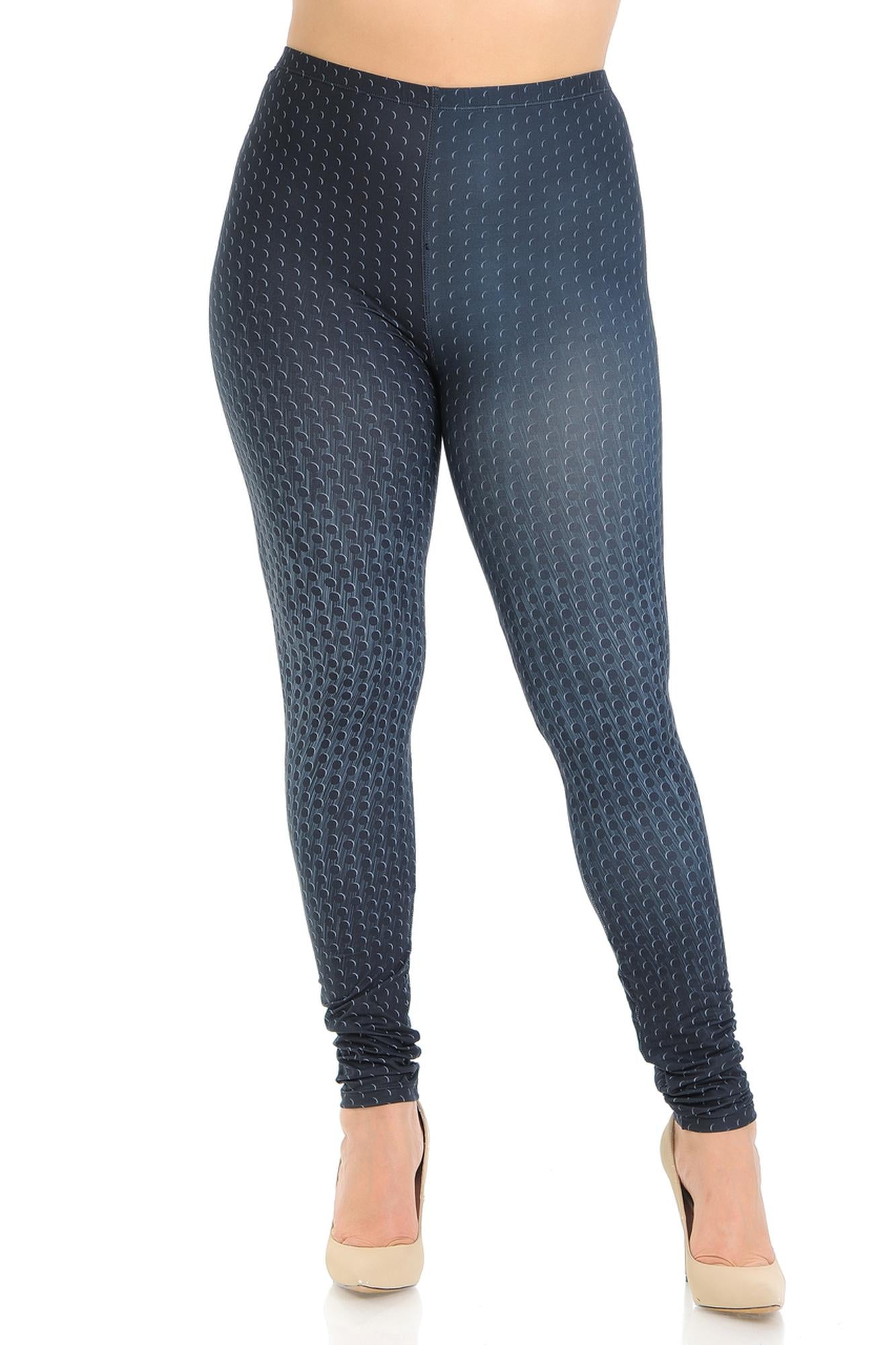 Wholesale Creamy Soft Textured Dots Plus Size Leggings - Signature Collection