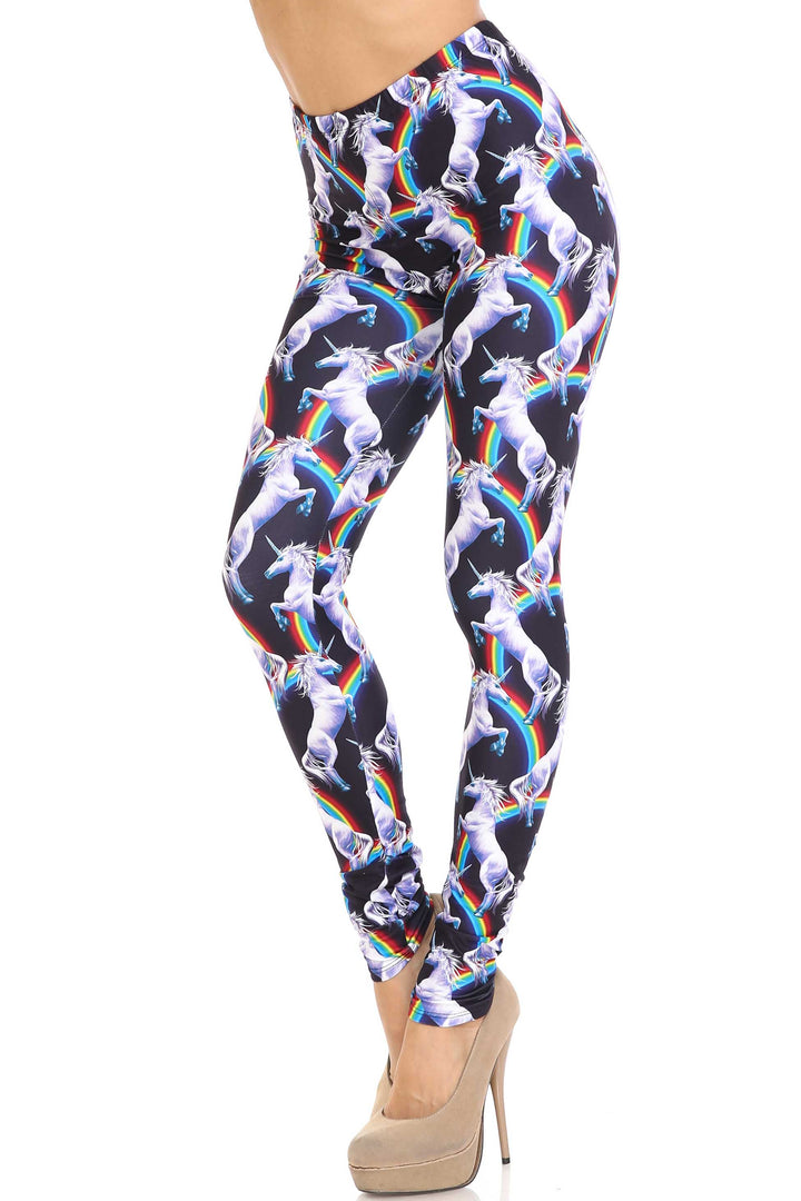 Wholesale Creamy Soft Rainbow Unicorn Plus Size Leggings - By USA Fashion