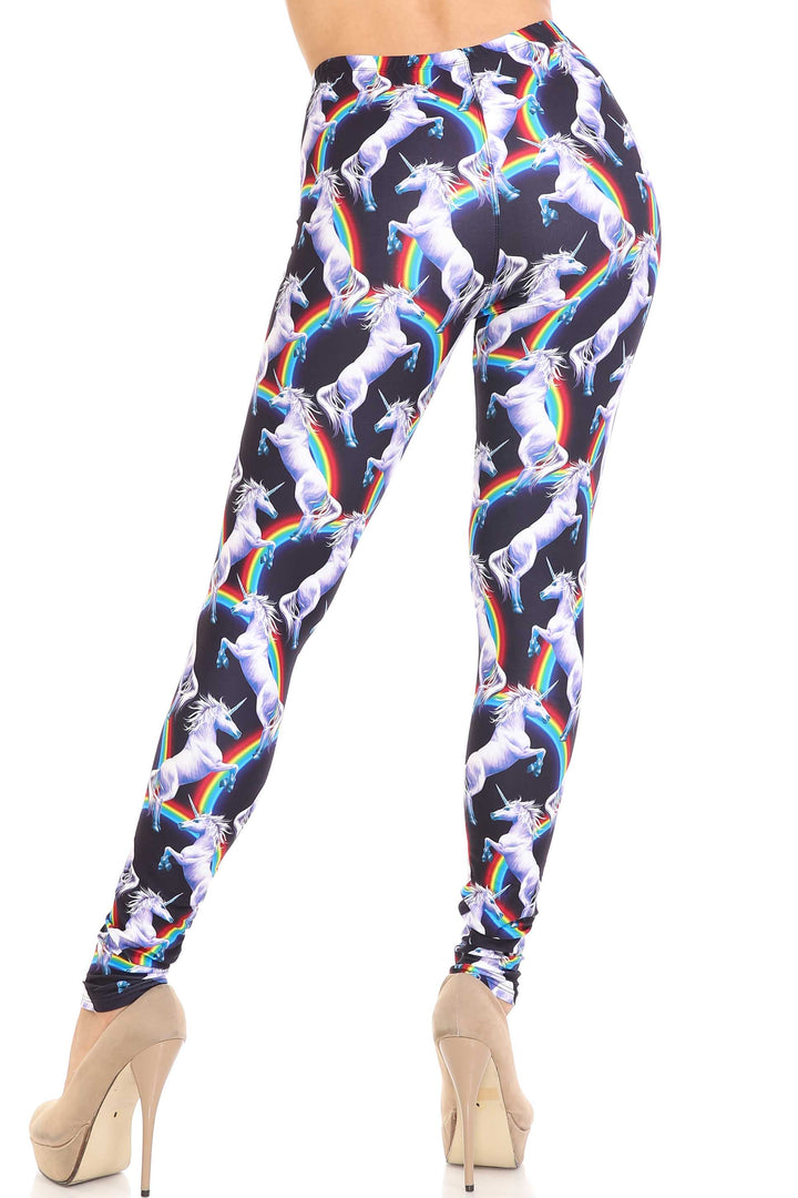 Wholesale Creamy Soft Rainbow Unicorn Plus Size Leggings - By USA Fashion