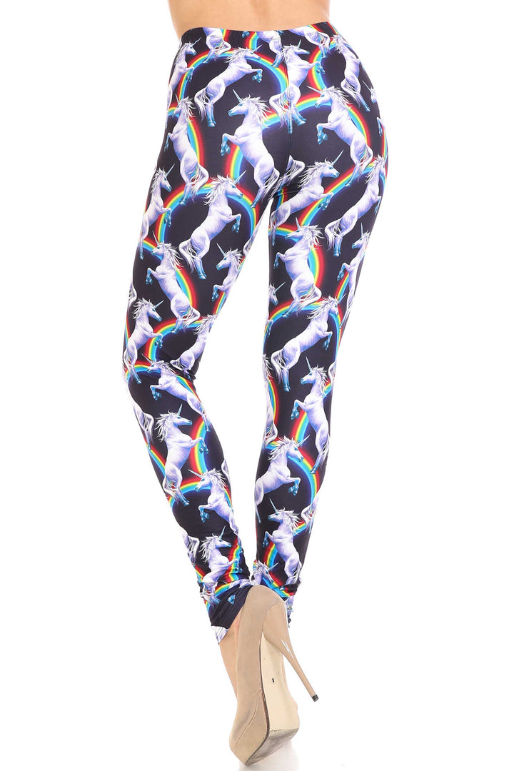 Wholesale Creamy Soft Rainbow Unicorn Plus Size Leggings - By USA Fashion