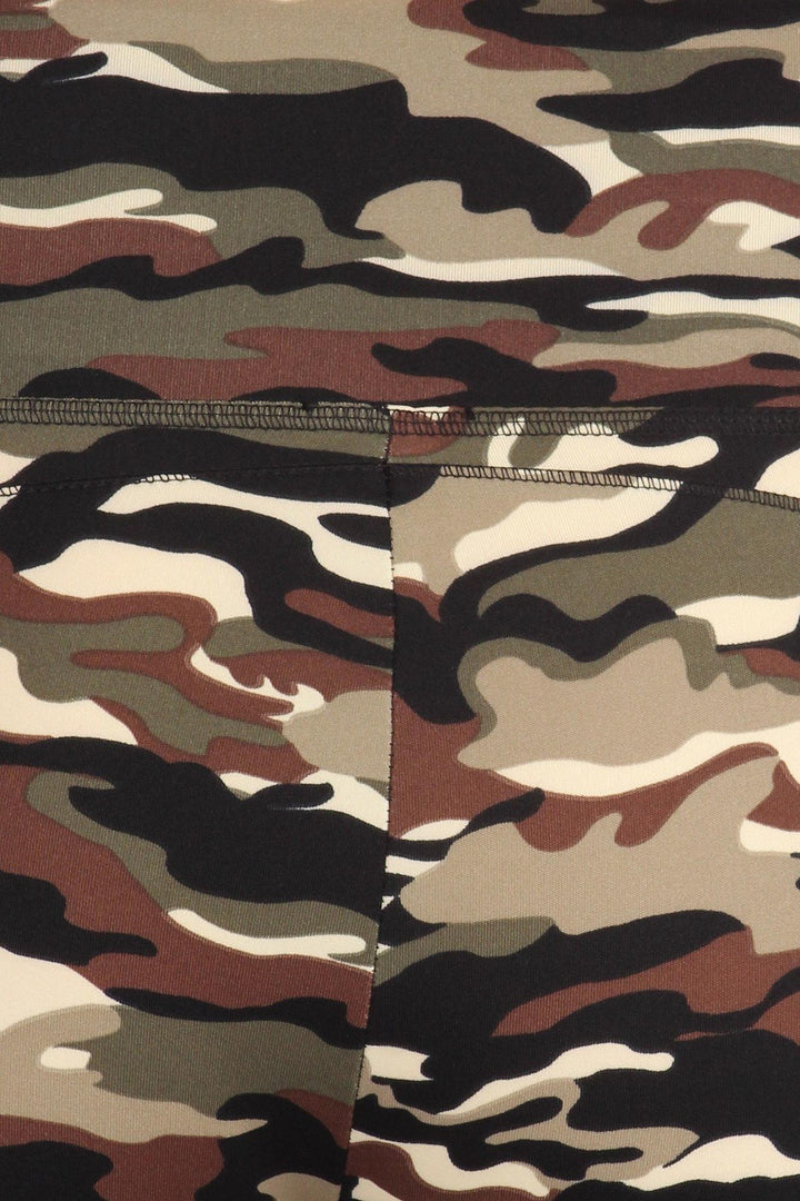 Wholesale Camouflage Sport Plus Size Leggings with Side Pocket