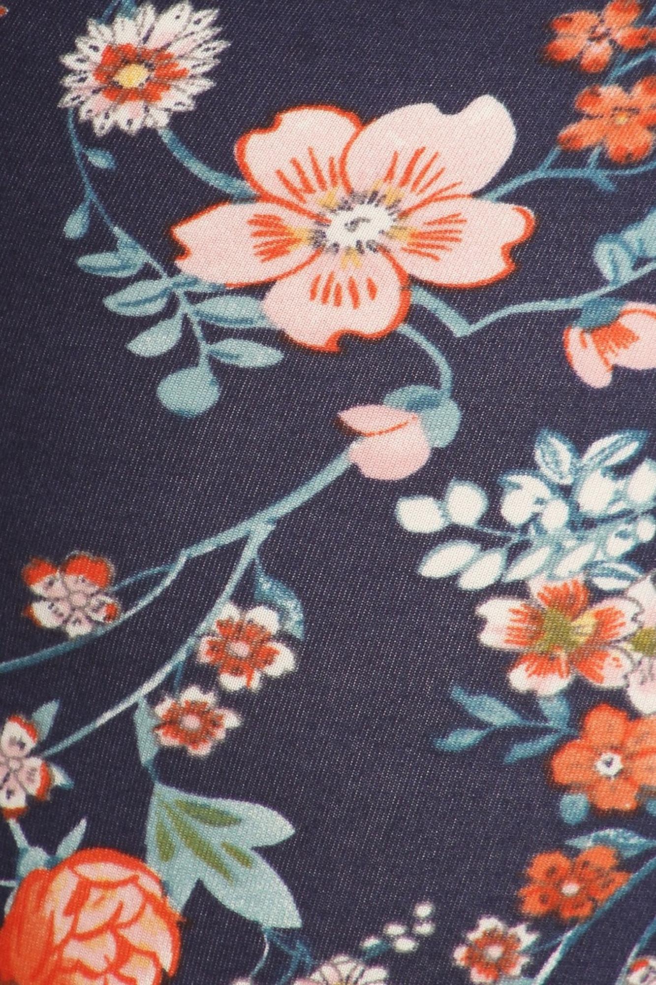 Wholesale Buttery Smooth Spring Asian Floral Plus Size Leggings