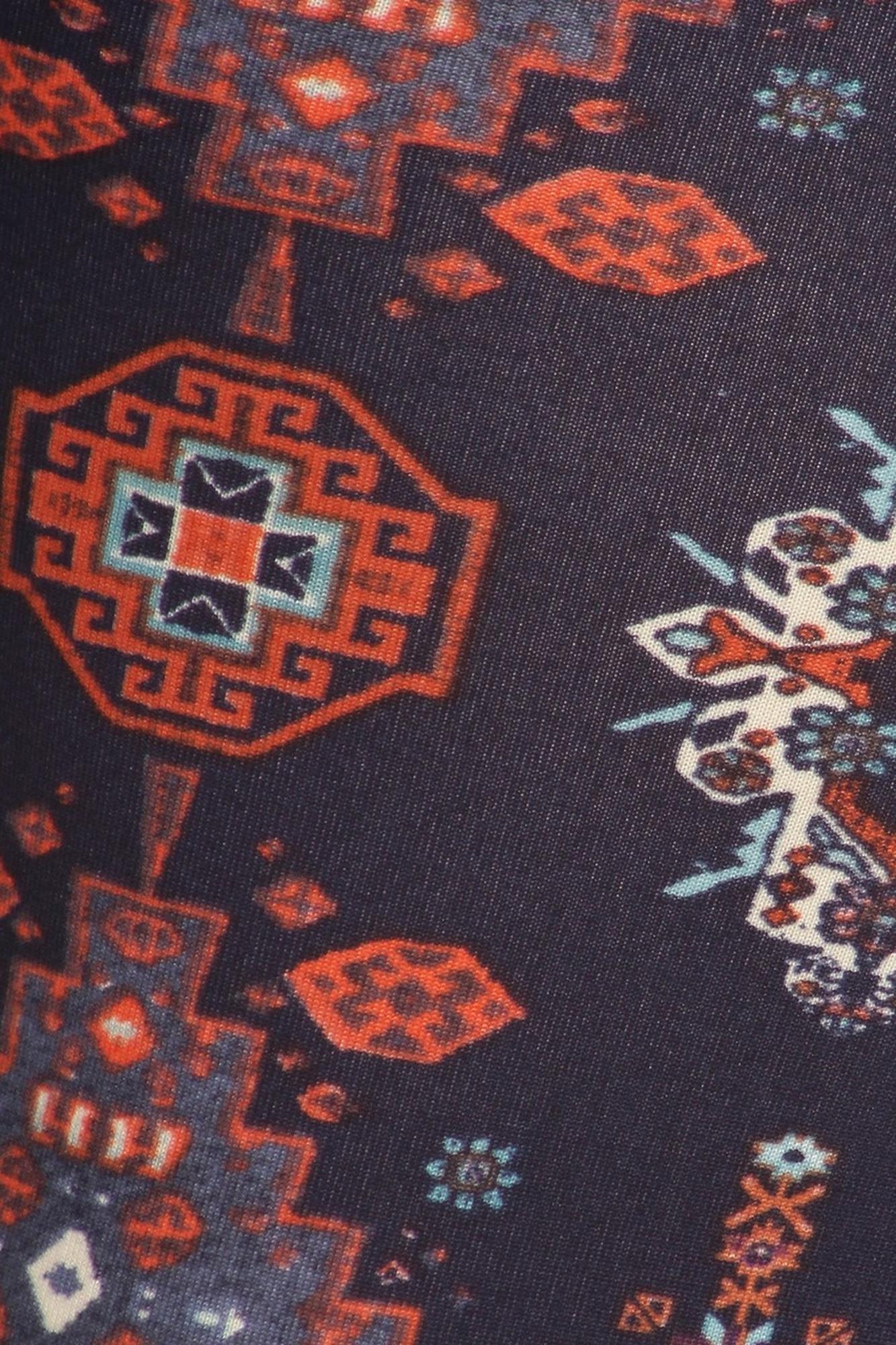 Wholesale Buttery Smooth Vertical Mayan Mirage Floral Plus Size Leggings