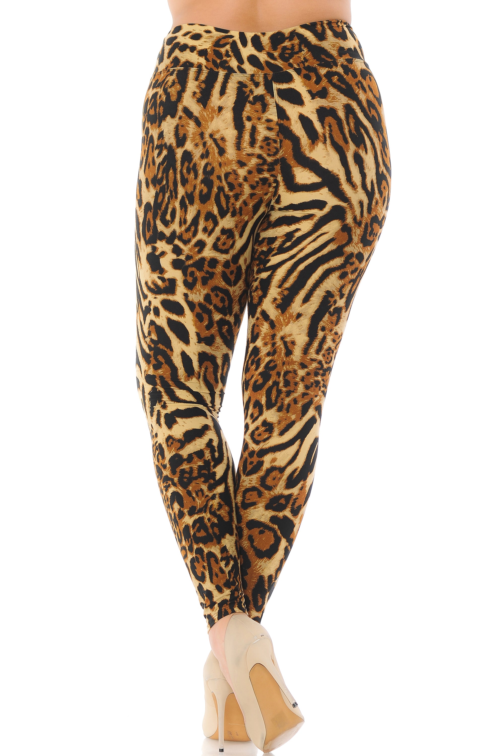 Wholesale Buttery Smooth Predator Leopard High Waisted Plus Size Leggings