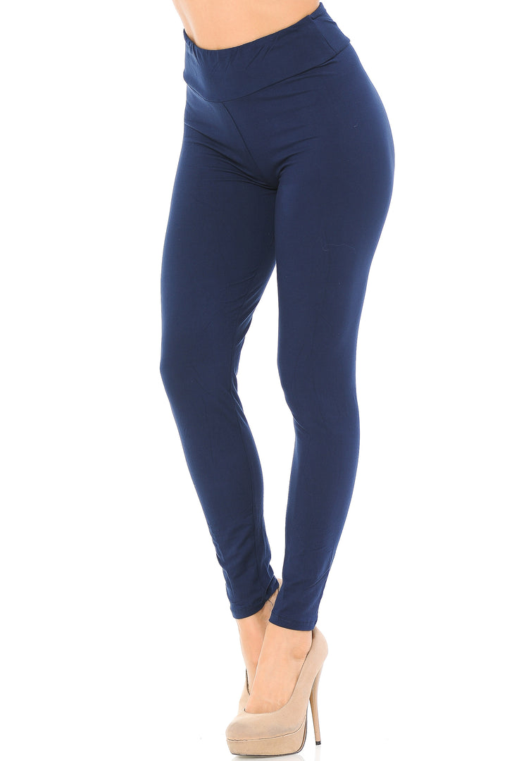 Wholesale Buttery Smooth Basic Solid High Waisted Leggings - 3 Inch - EEVEE