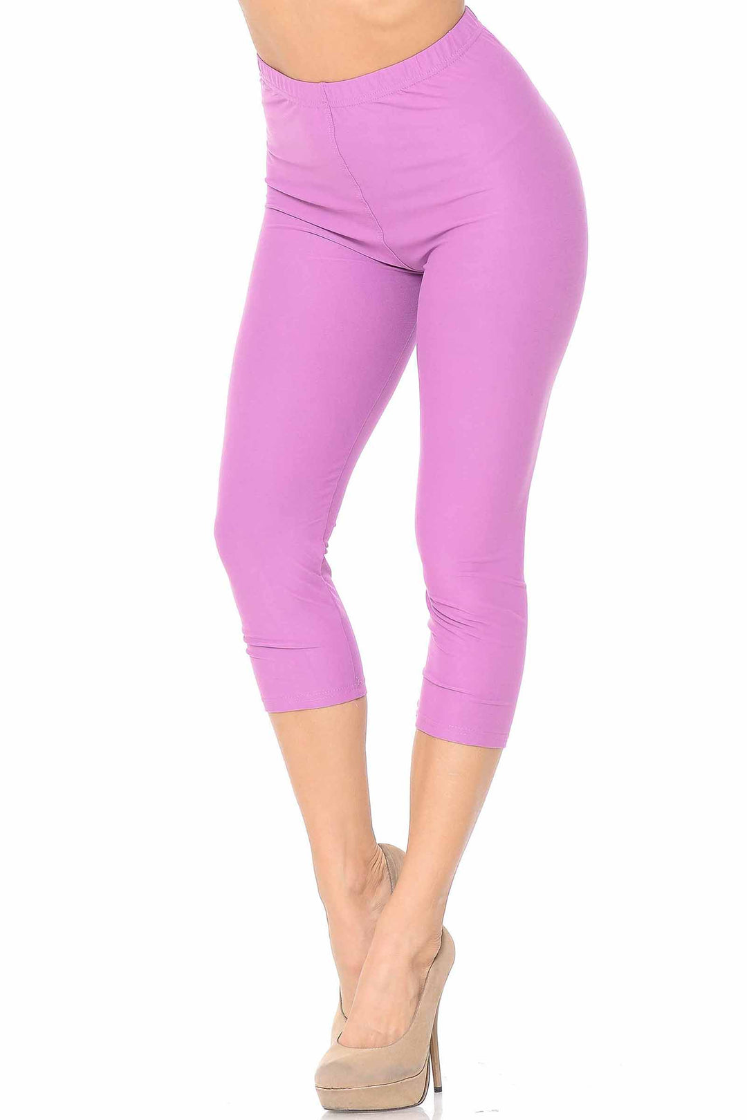 Wholesale Buttery Smooth Basic Solid Capris - New Mix