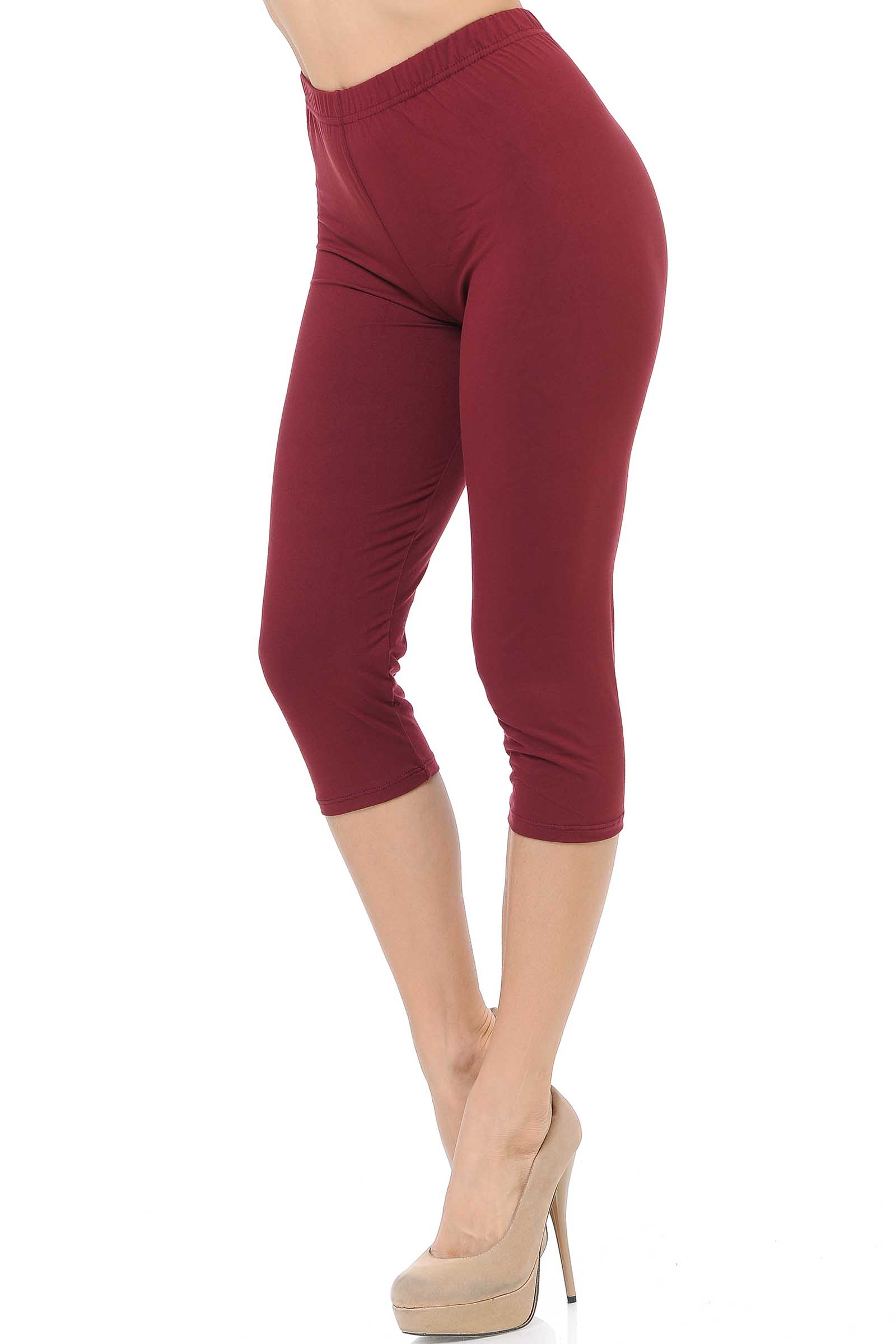 Wholesale Buttery Smooth Basic Solid Capris - New Mix