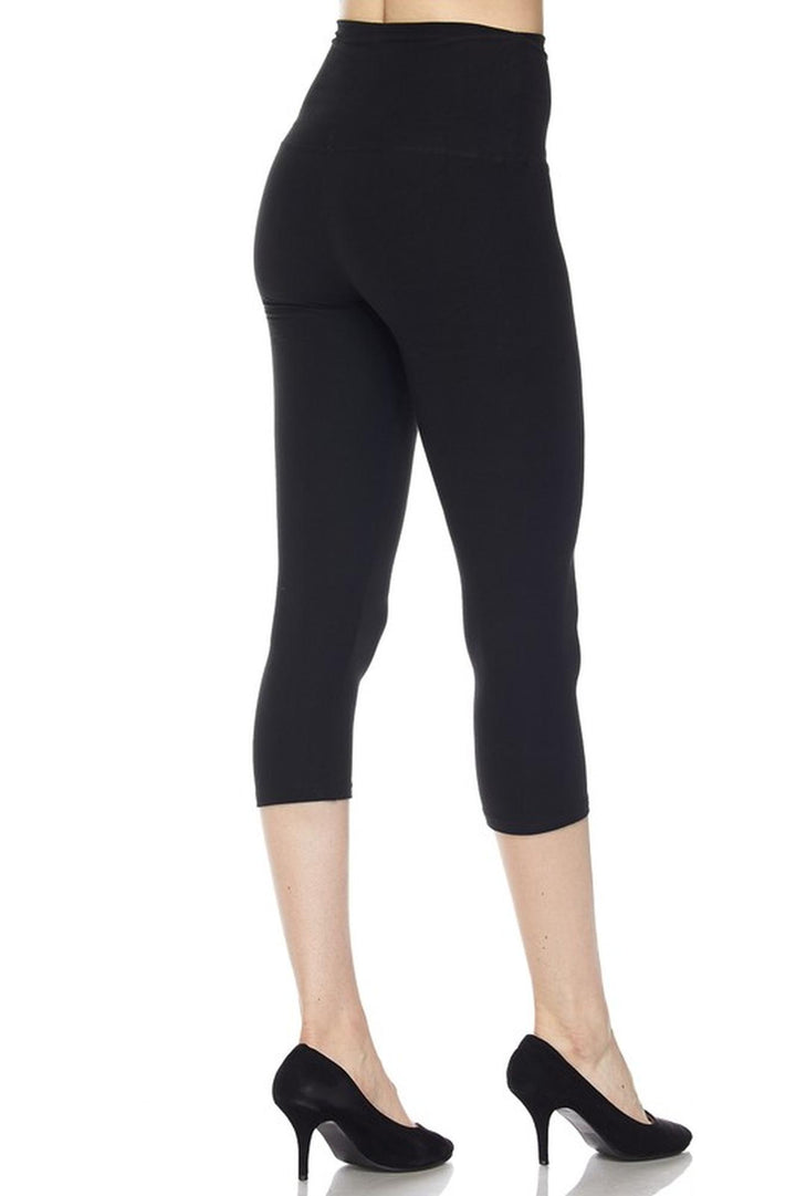Wholesale Buttery Smooth Basic Solid High Waisted Capris - 5 Inch - New Mix