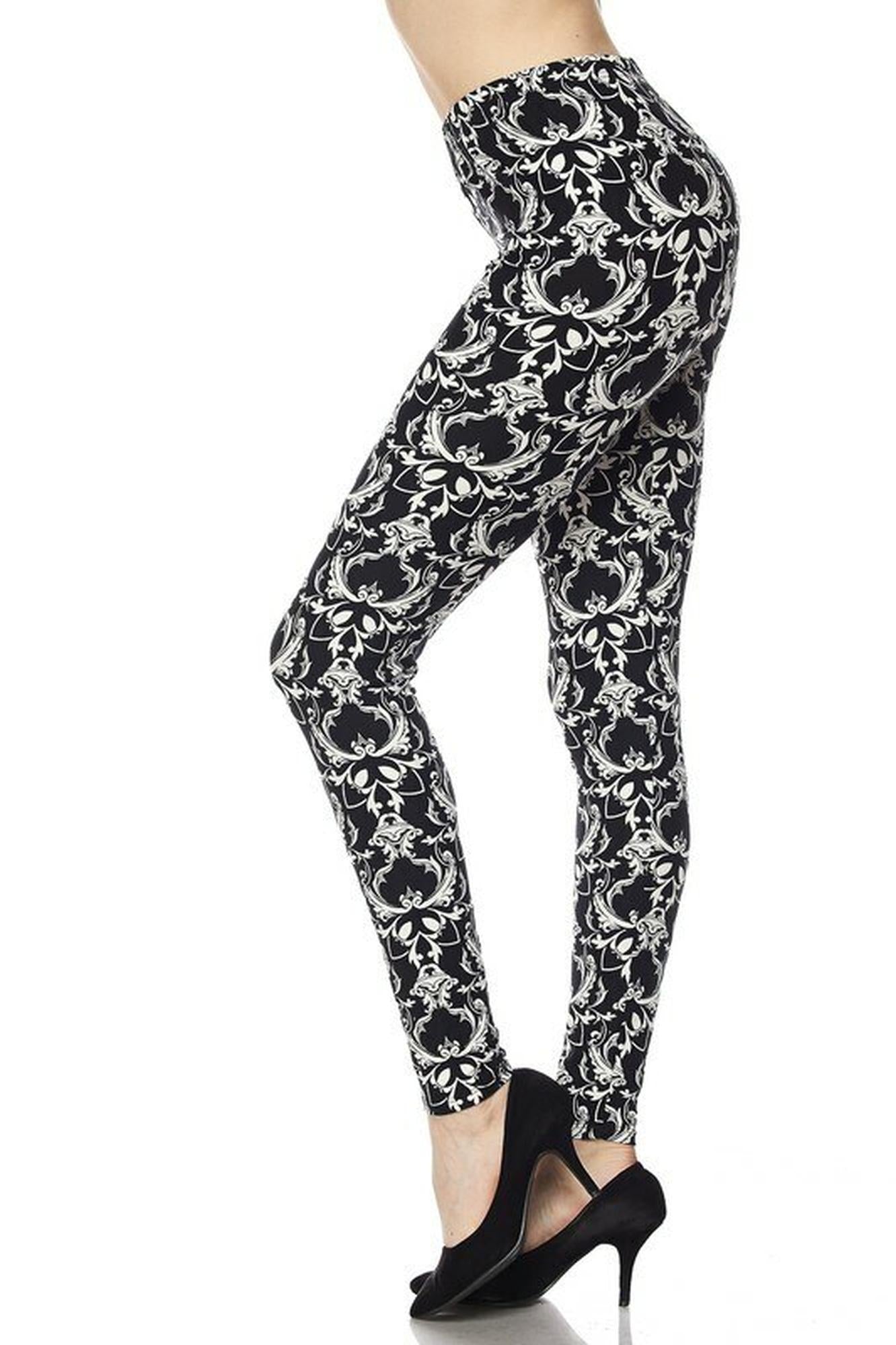 Wholesale Buttery Smooth Baroque Wreath Leggings