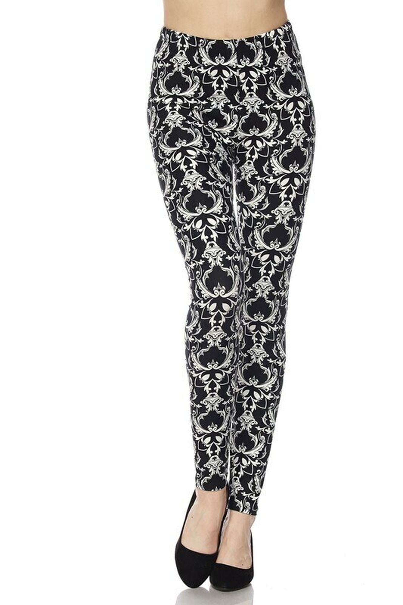 Wholesale Buttery Smooth Baroque Wreath Leggings