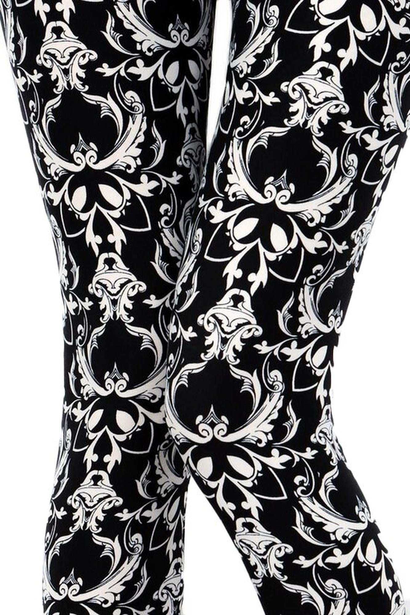 Wholesale Buttery Smooth Baroque Wreath Leggings