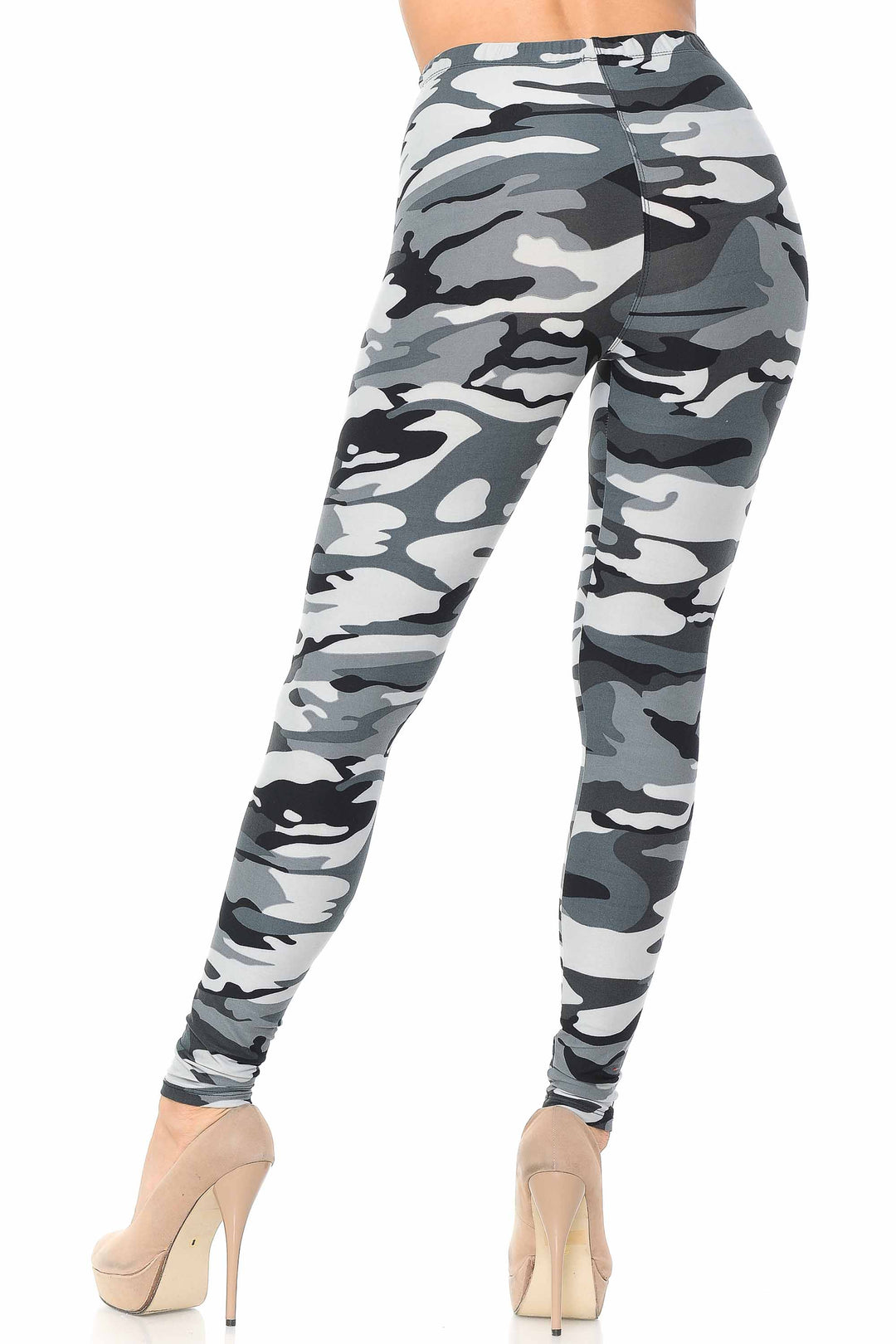 Wholesale Buttery Smooth Charcoal Camouflage Leggings - EEVEE
