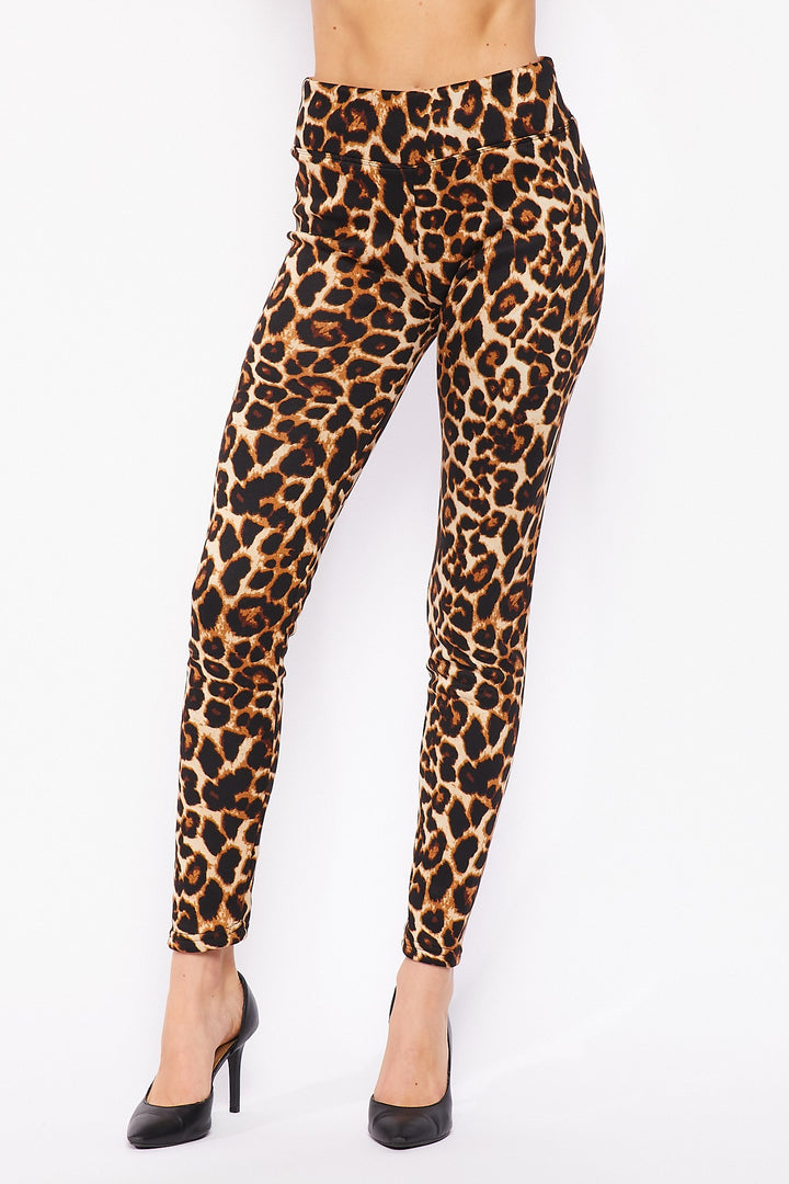 Wholesale Buttery Smooth Bold and Beautiful High Waist Leopard Leggings - 3 Inch Waist