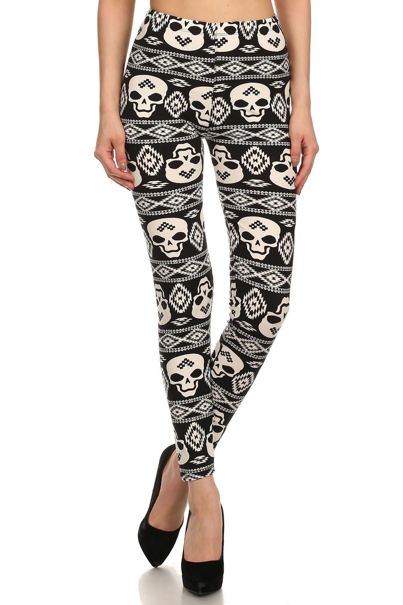 Wholesale Buttery Smooth Skull Tribe Leggings