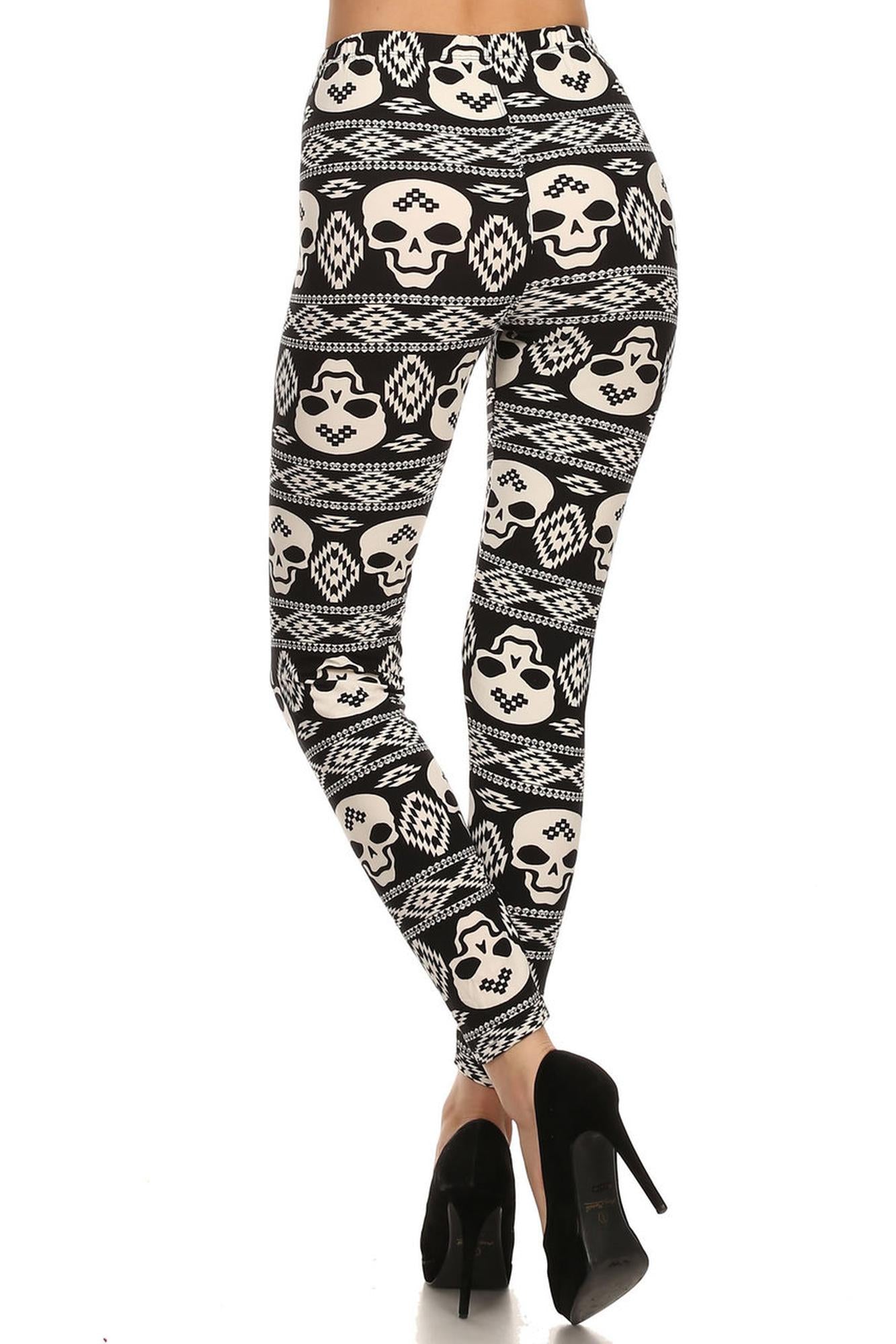 Wholesale Buttery Smooth Skull Tribe Leggings