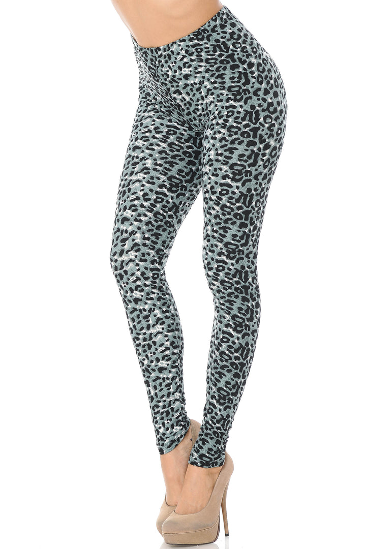 Wholesale Buttery Soft Snow Leopard Leggings