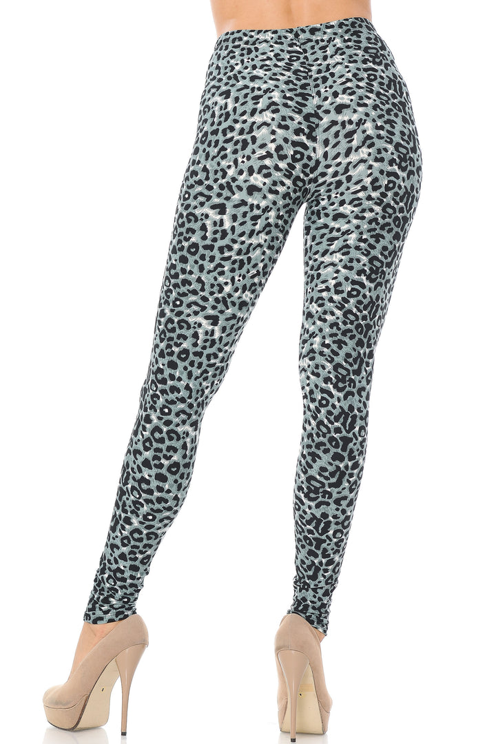 Wholesale Buttery Soft Snow Leopard Leggings