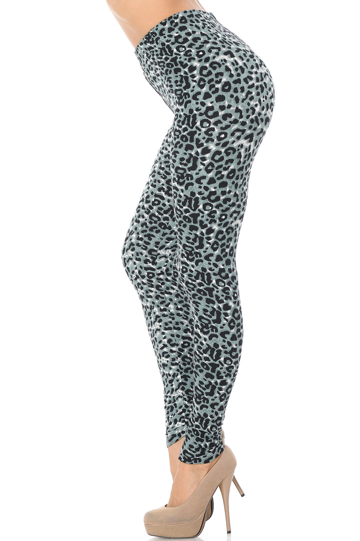 Wholesale Buttery Soft Snow Leopard Leggings