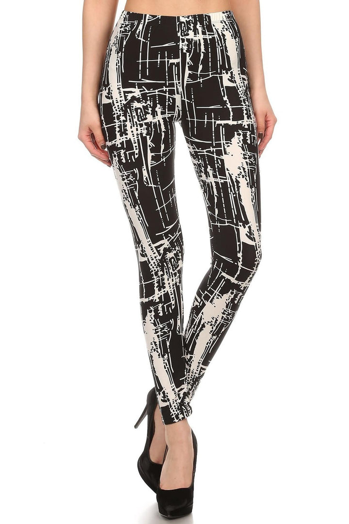 Wholesale Buttery Smooth Splattered Lines Leggings