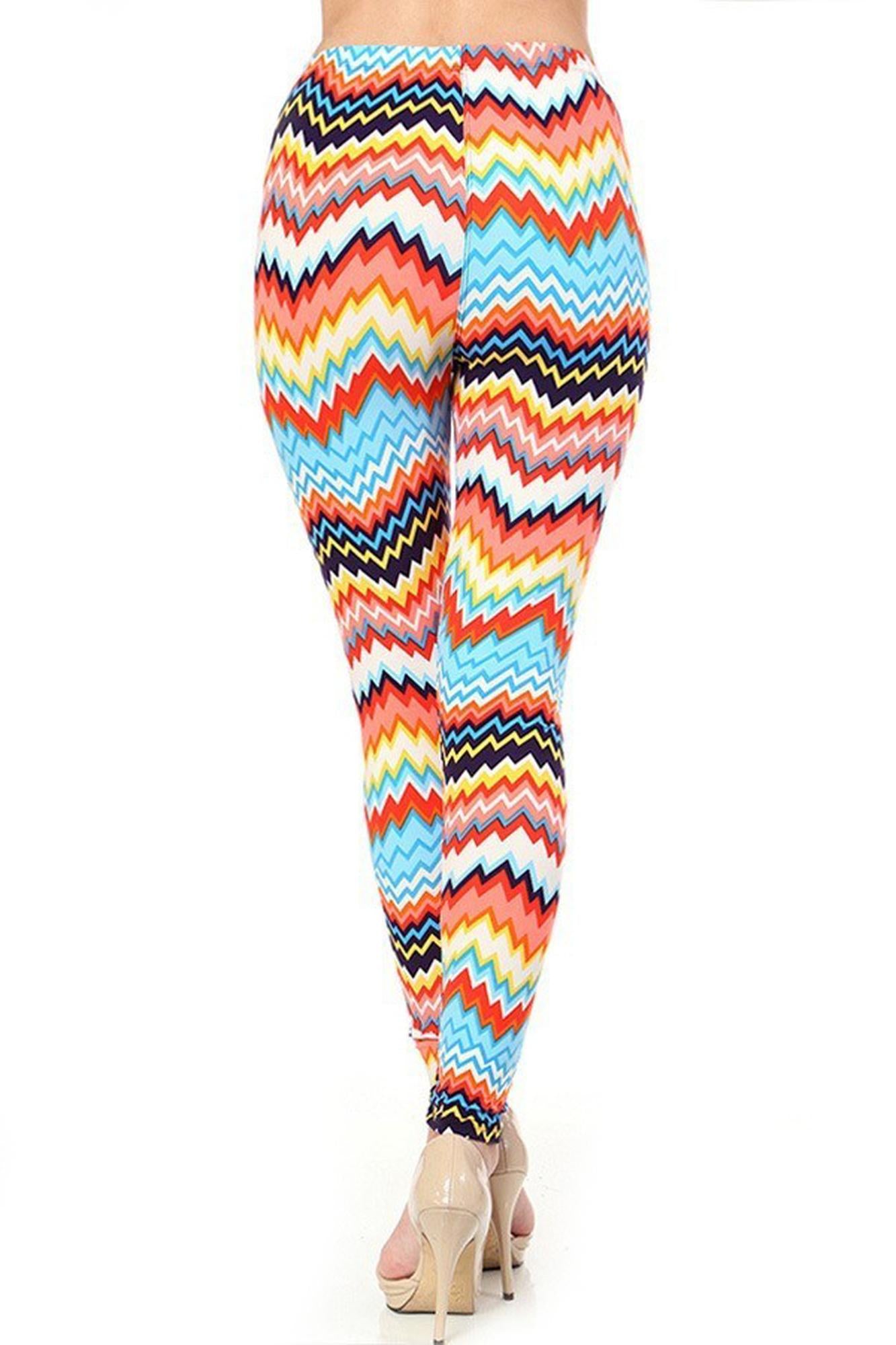 Wholesale Buttery Smooth Colorful Chevron Surprise Leggings