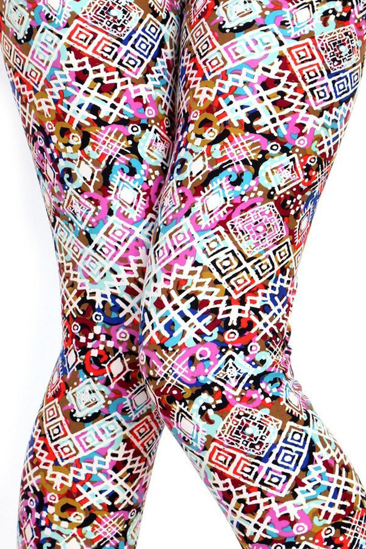 Wholesale Buttery Smooth Colorful Tribal Madness Leggings