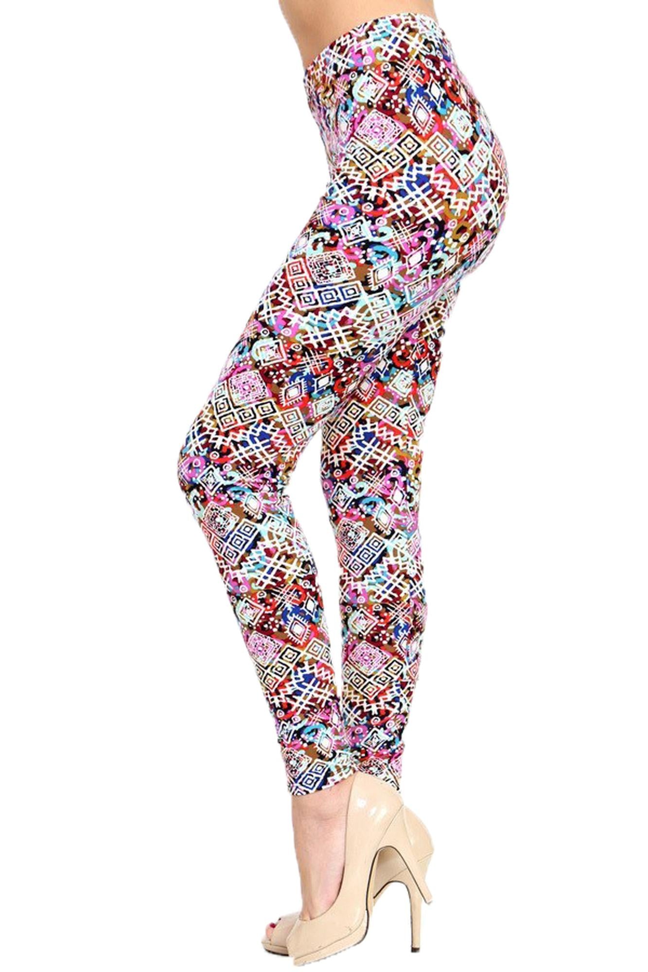 Wholesale Buttery Smooth Colorful Tribal Madness Leggings