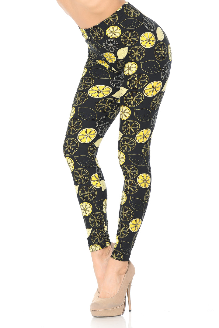 Wholesale Buttery Smooth Juicy Summer Lemons  Leggings