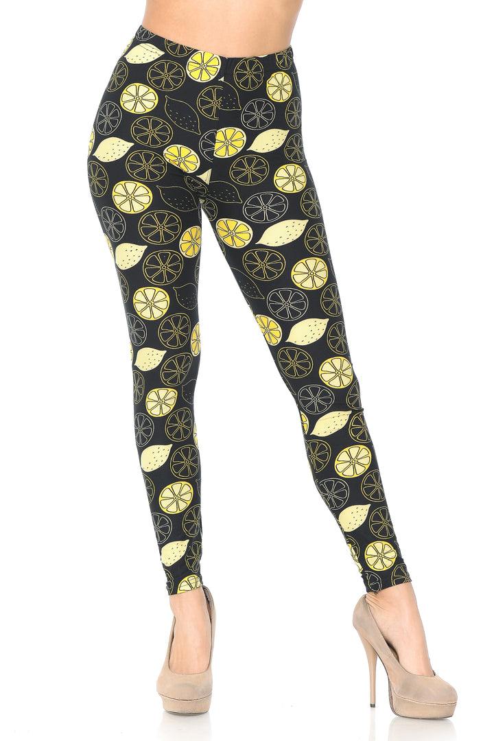 Wholesale Buttery Smooth Juicy Summer Lemons  Leggings
