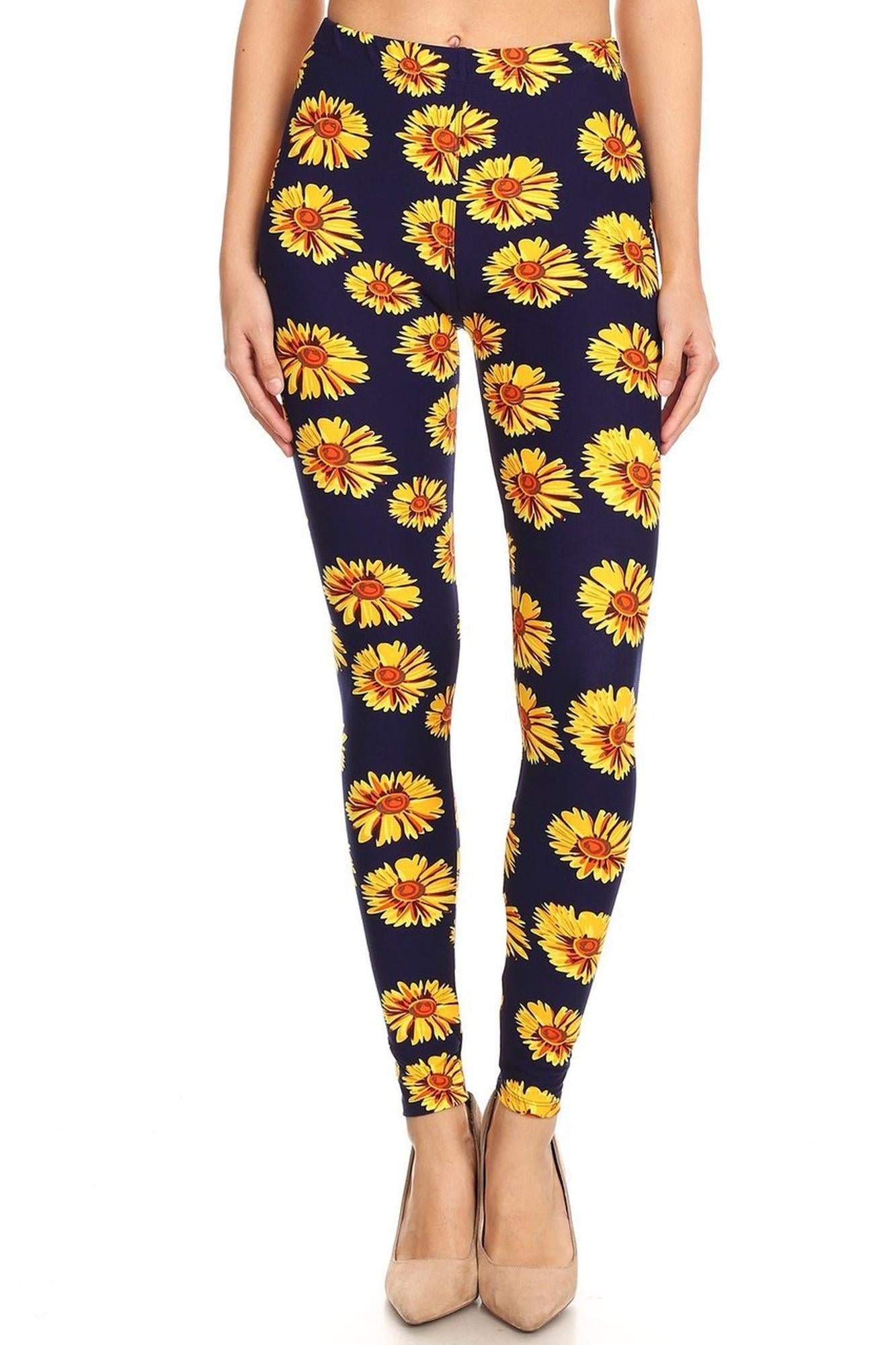 Wholesale Buttery Smooth Summer Daisy Leggings