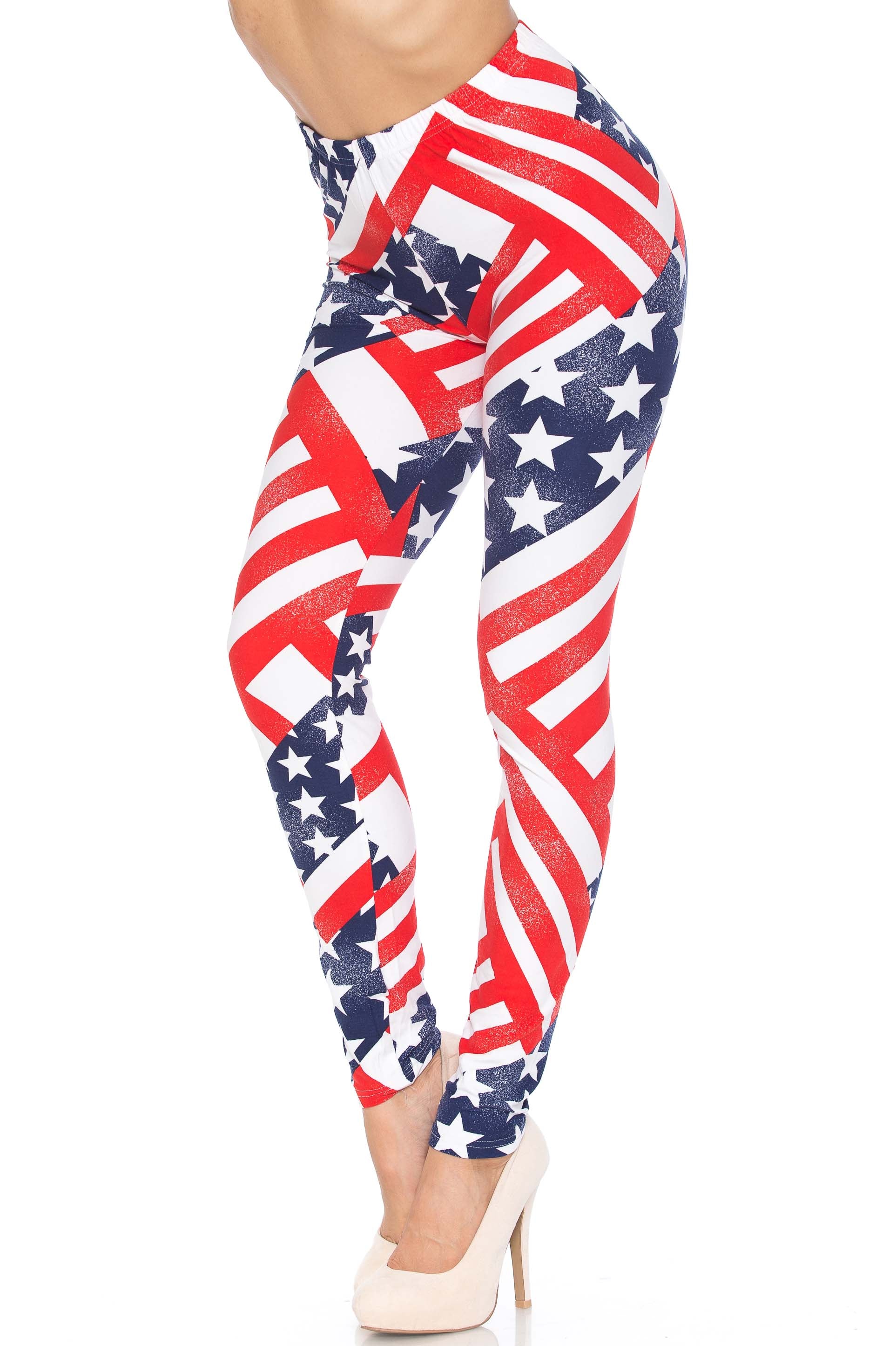 Wholesale Patriot USA Flag Leggings