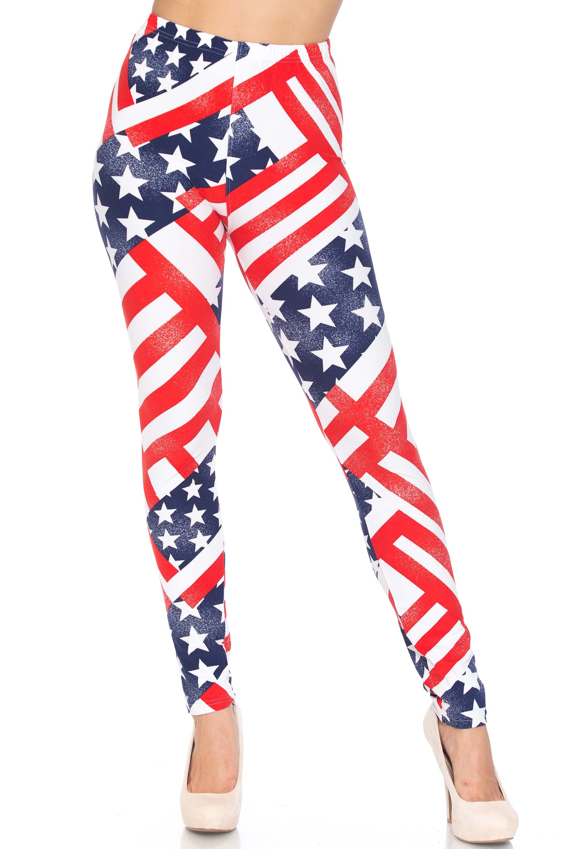 Wholesale Patriot USA Flag Leggings