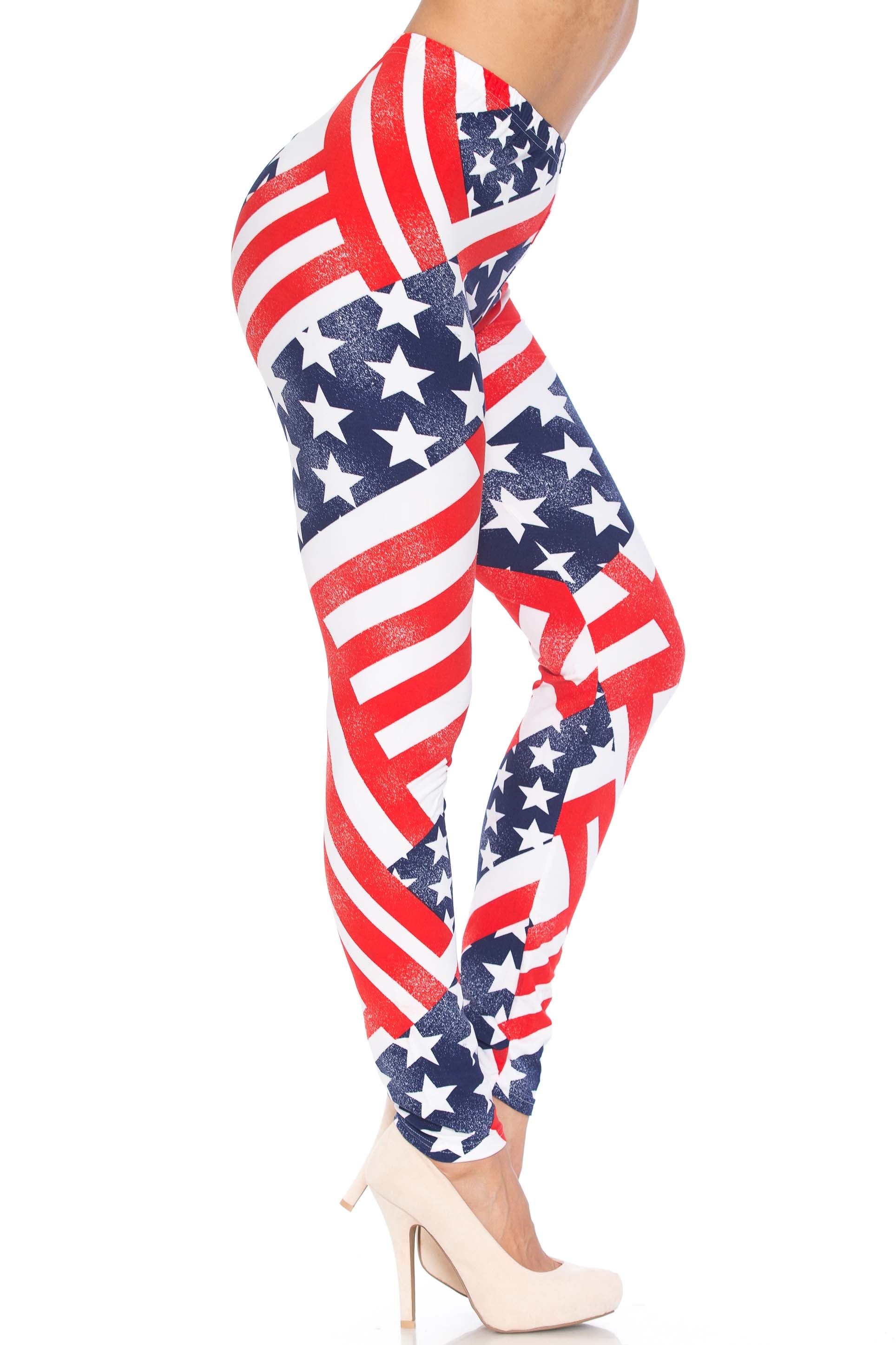 Wholesale Patriot USA Flag Leggings