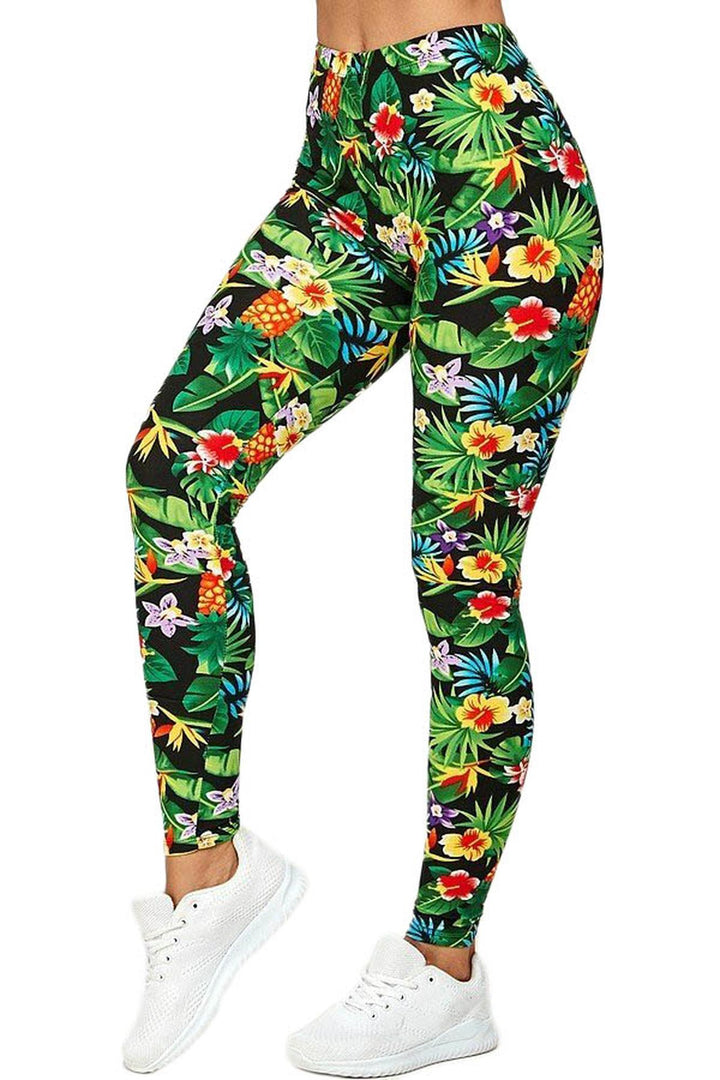 Wholesale Buttery Smooth Tropicana Floral Leggings