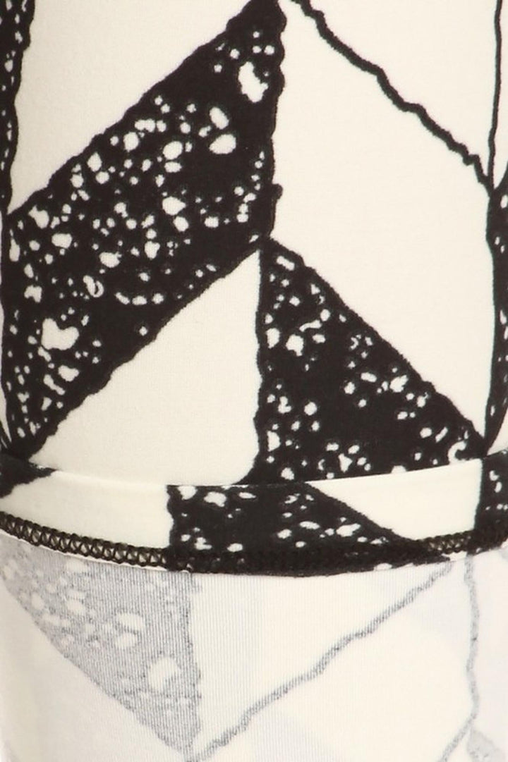 Wholesale Buttery Smooth Black and White Chevron Leggings