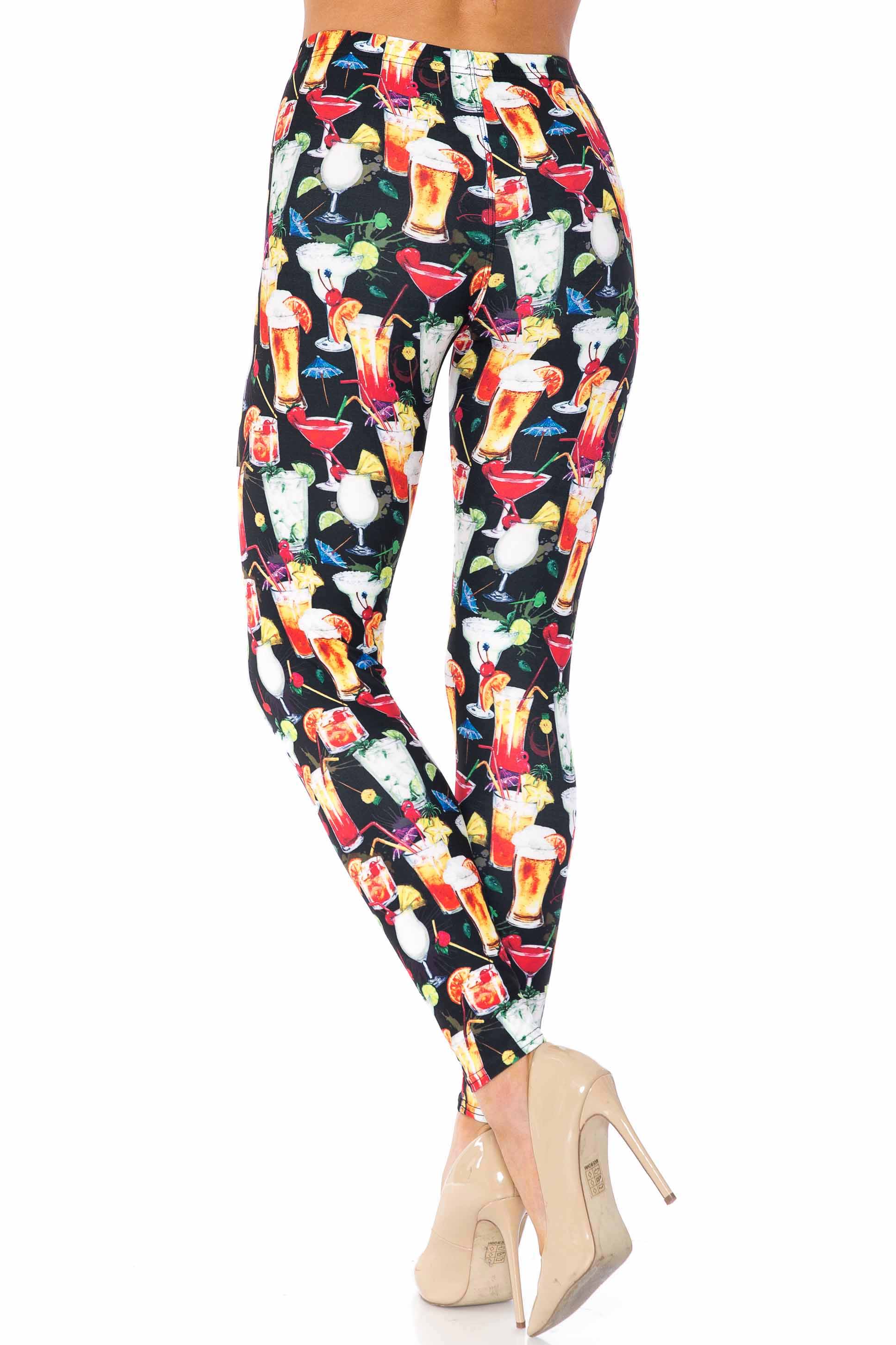 Wholesale Creamy Soft Tropical Cocktails Leggings - USA Fashion