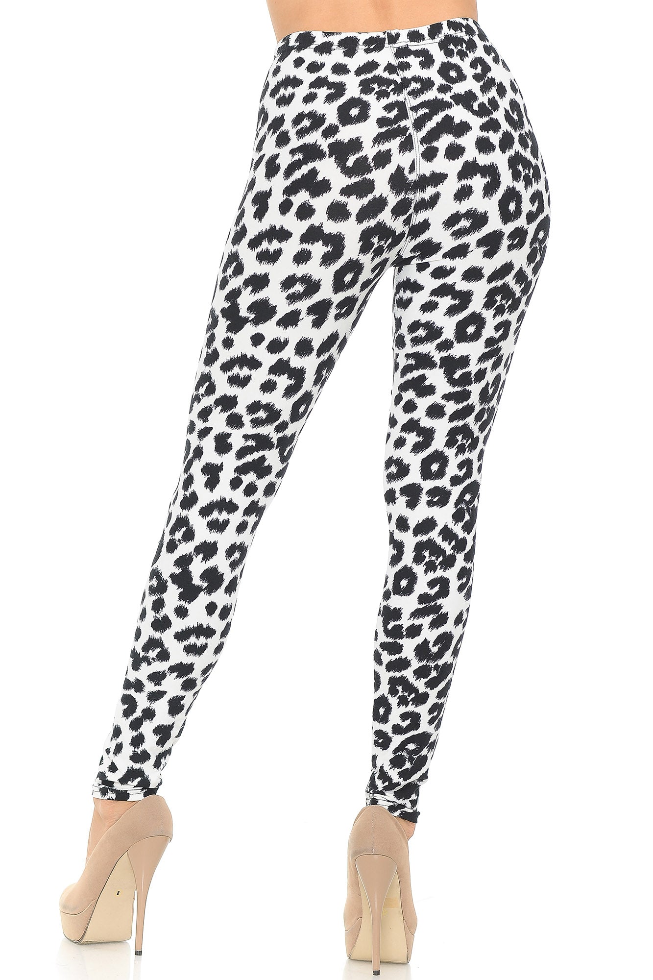 Wholesale Buttery Smooth Ivory Spotted Leopard Leggings