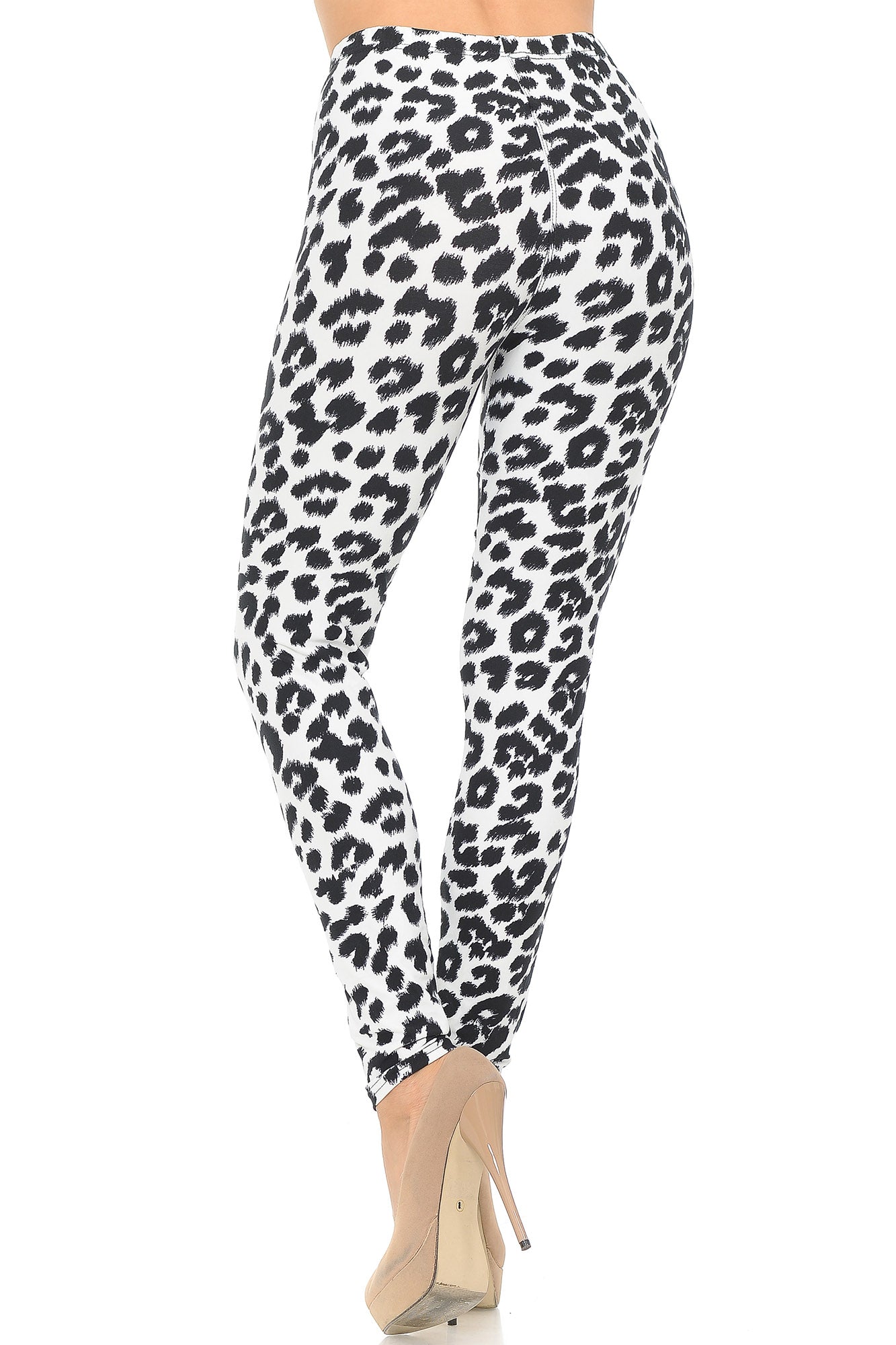 Wholesale Buttery Smooth Ivory Spotted Leopard Leggings