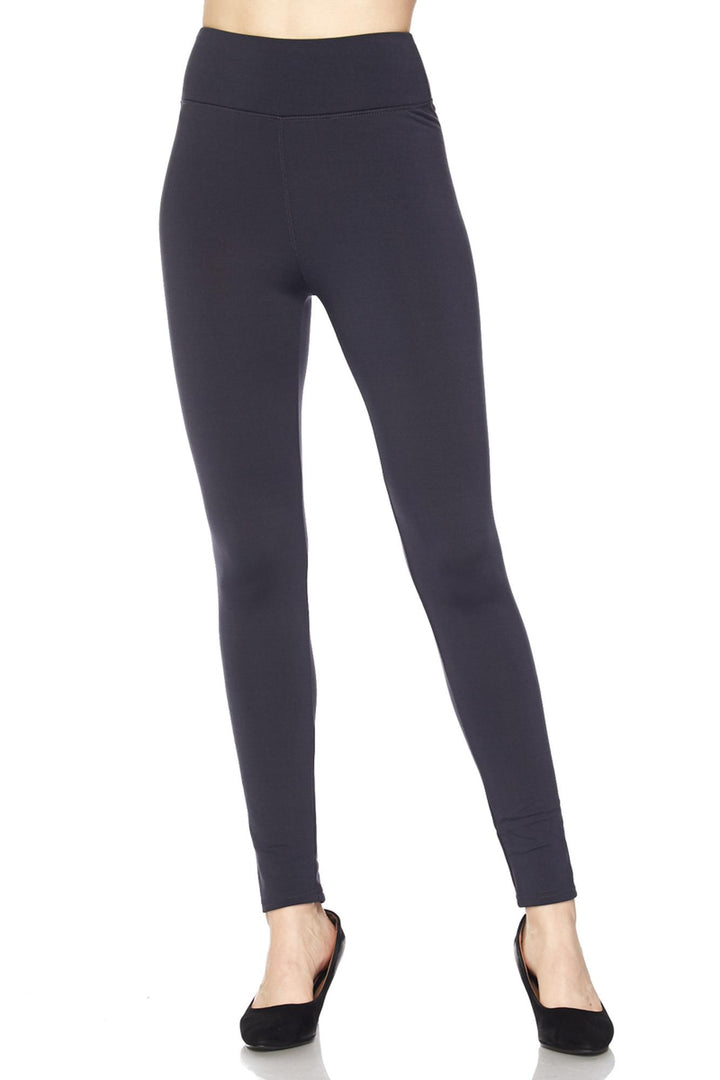 Wholesale High Waisted Fleece Lined Leggings - 3 Inch Waistband