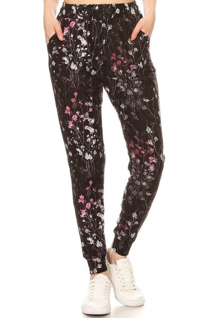 Wholesale Buttery Smooth Dainty Floral Blossom Joggers